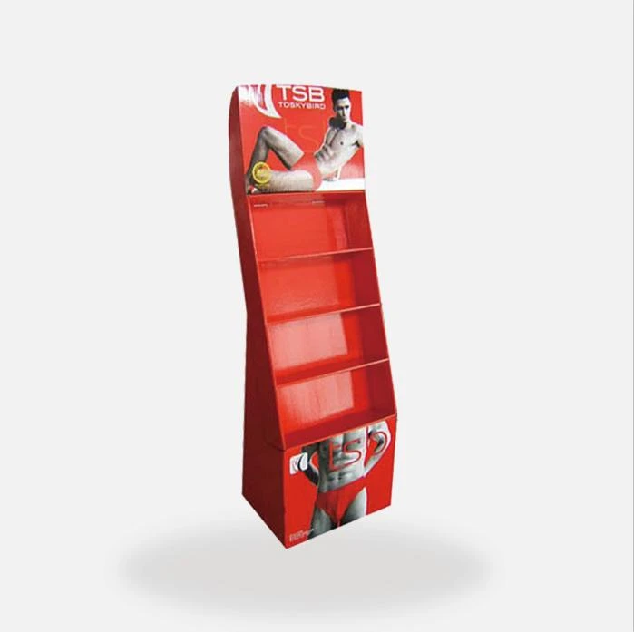 Cardboard POS ris tsho hauv qab zaub txee