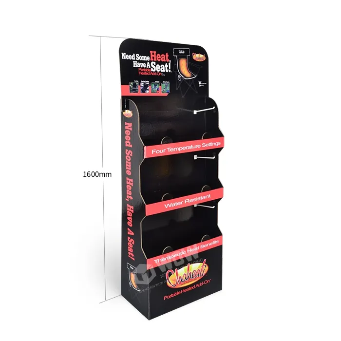 3 Tier Cardboard Floor Display Stand For Promotion