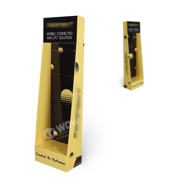 Custom Retail Cardboard Cell Phone Accessory Hook Display Rack